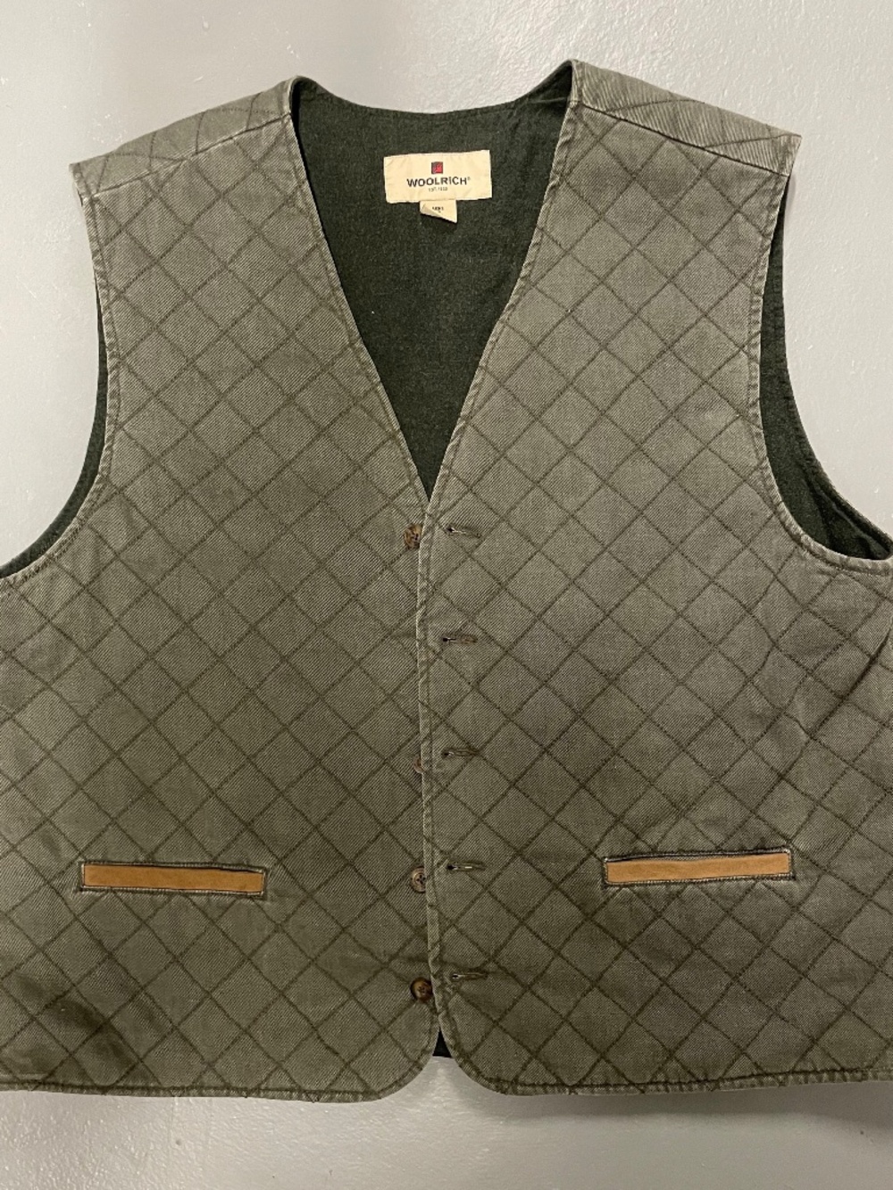 Woolrich Quilted, Flannel-Lined Vest -XL